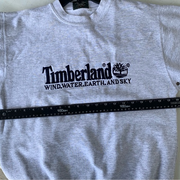Vintage 90s Timberland Embroidered Heavyweight Sweatshirt Size M - Picture 5 of 9